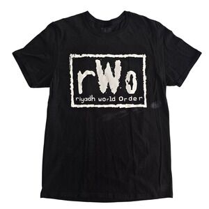 WWE Authentic rWo Riyadh‎ World Order Black Graphic T-Shirt Mens L  Royal Rumble